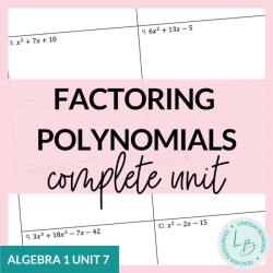Polynomials and factoring unit test