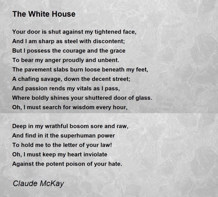 The white house by claude mckay